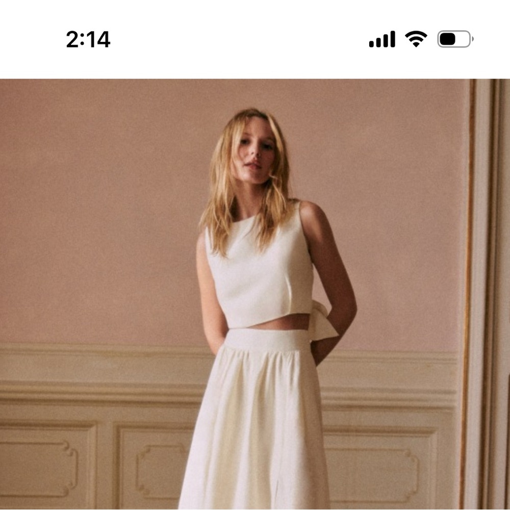NWT Sezane Editions - Claire top in Ecru. Will include Sezane tote